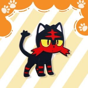 Pokemon Litten Enamel Pin